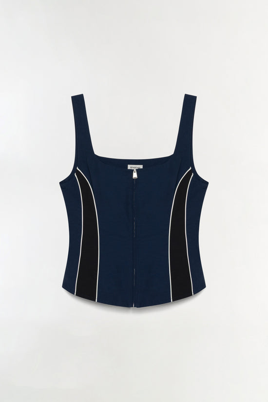 Aya Cotton Faille Bustier Top