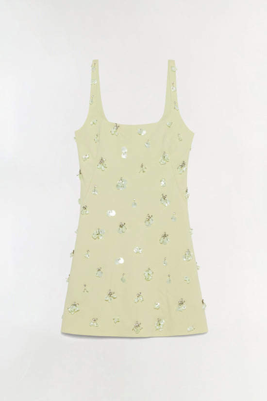 Ziva Embellished Crepe Mini Dress