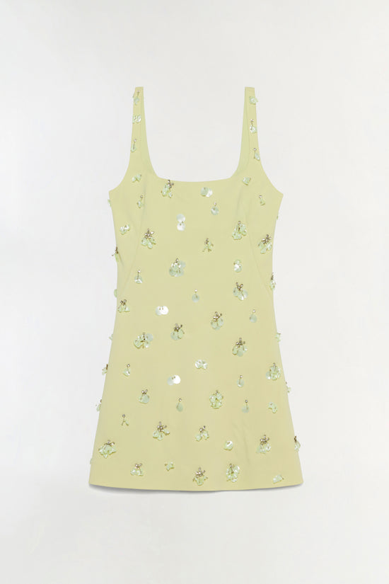 Ziva Embellished Crepe Mini Dress