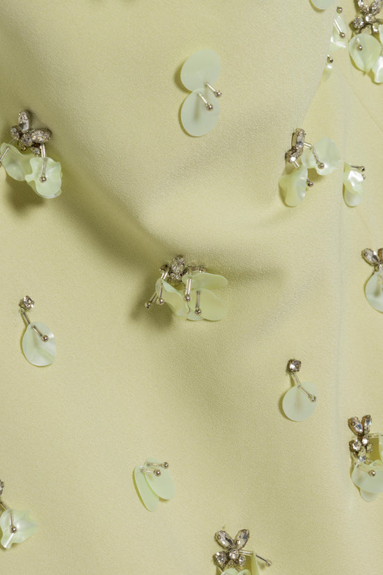 Ziva Embellished Crepe Mini Dress