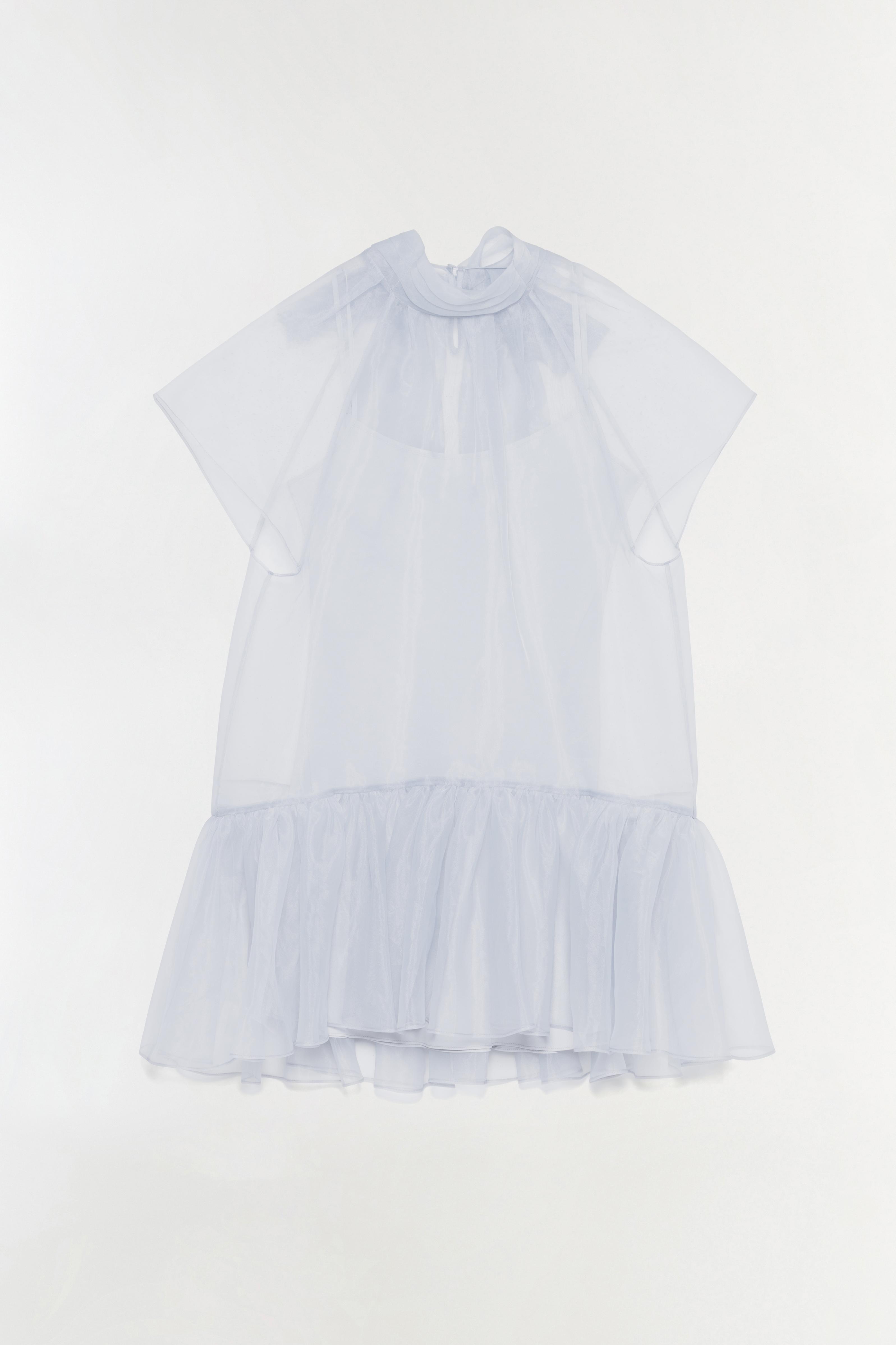 jonathan simkhai organza dress Simkhai Women's Beaux Tiered Mini Dress - Black