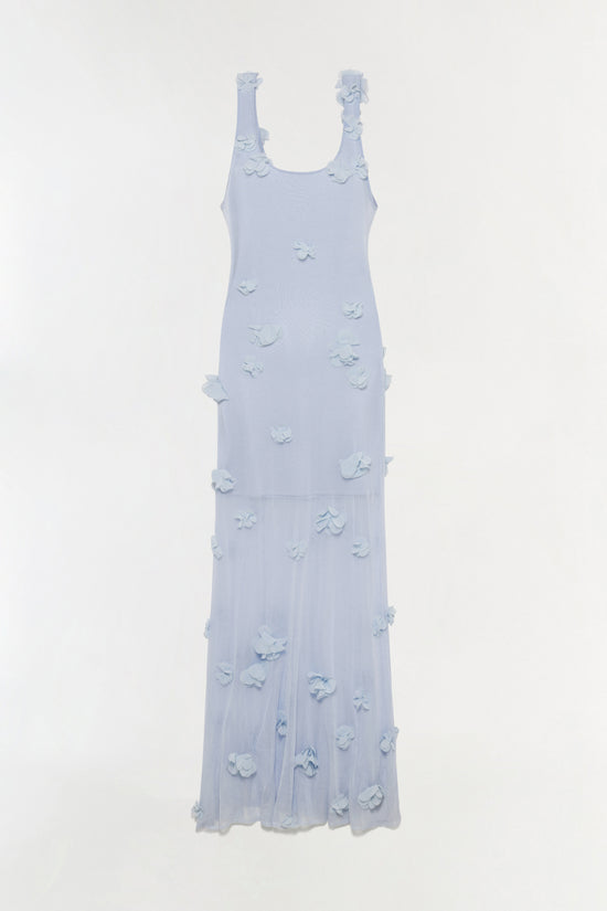 Ivi Floral Applique Midi Dress