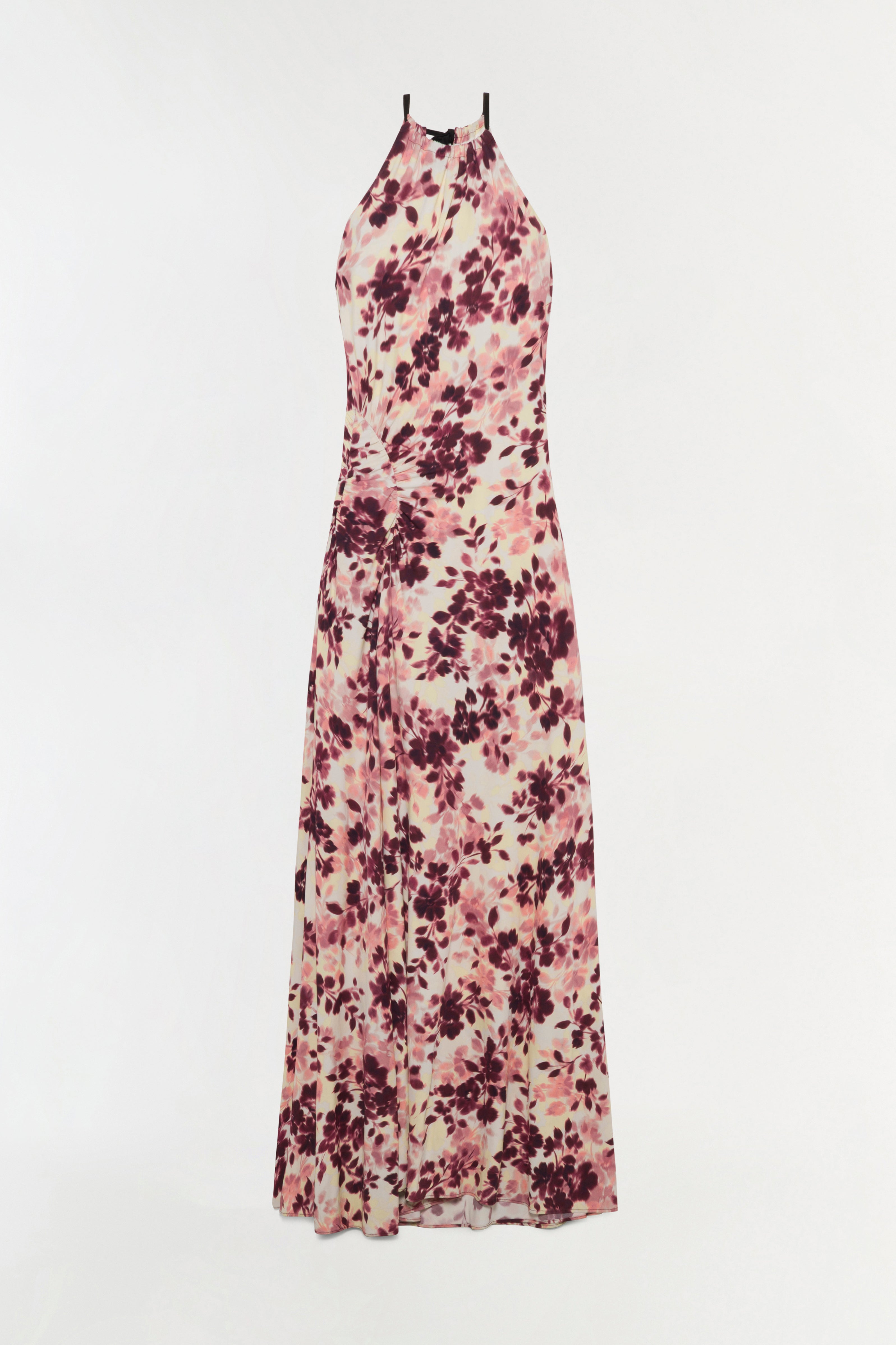 Cerin Draped Jersey Halter Maxi Dress – SIMKHAI Cerin Draped Jersey Halter Maxi Dress – SIMKHAI