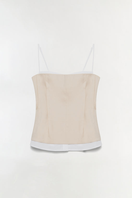 Cayden Linen Bustier Top