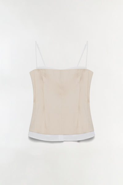 Cayden Linen Bustier Top – SIMKHAI