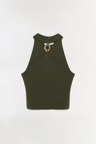 Renlen Wool Halter Top