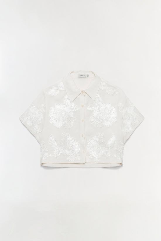 Callie Soutache Linen Camp Shirt