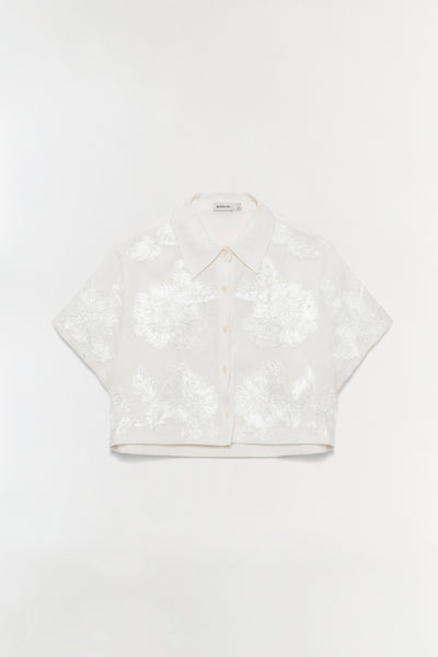 Callie Soutache Linen Camp Shirt – SIMKHAI