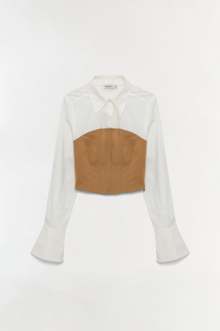 Lidey Cotton Combo Top