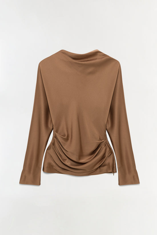Victoria Draped Satin Top