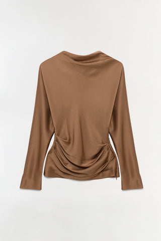 Victoria Draped Satin Top
