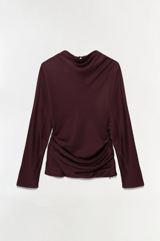 Victoria Draped Satin Top