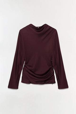 Victoria Draped Satin Top