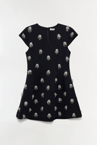 Bethanie Twill Embellished Mini Dress