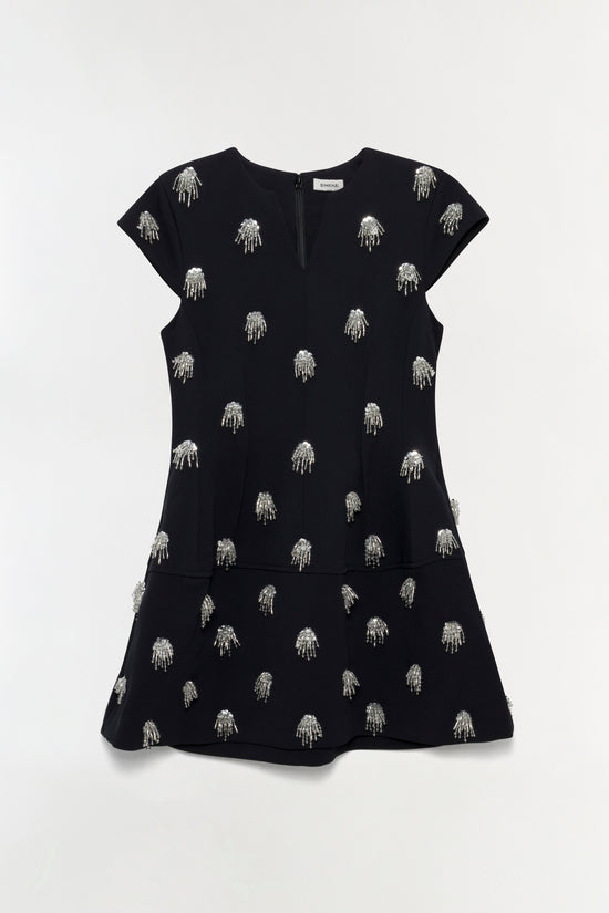 Bethanie Twill Embellished Mini Dress