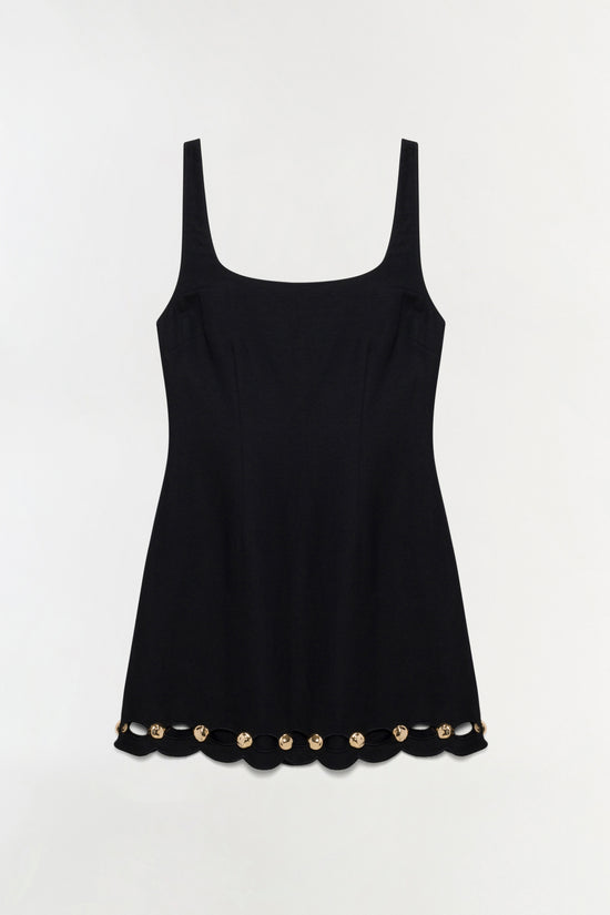 Lindley Studded Linen Midi Dress