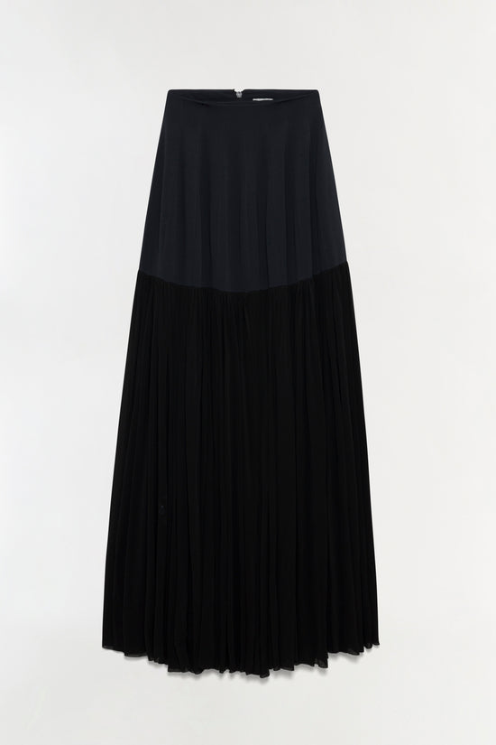 Saryn Draped Jersey Midi Skirt