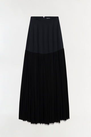 Saryn Draped Jersey Midi Skirt