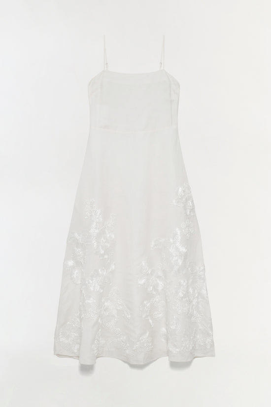 Annabella Soutache Linen Midi Dress
