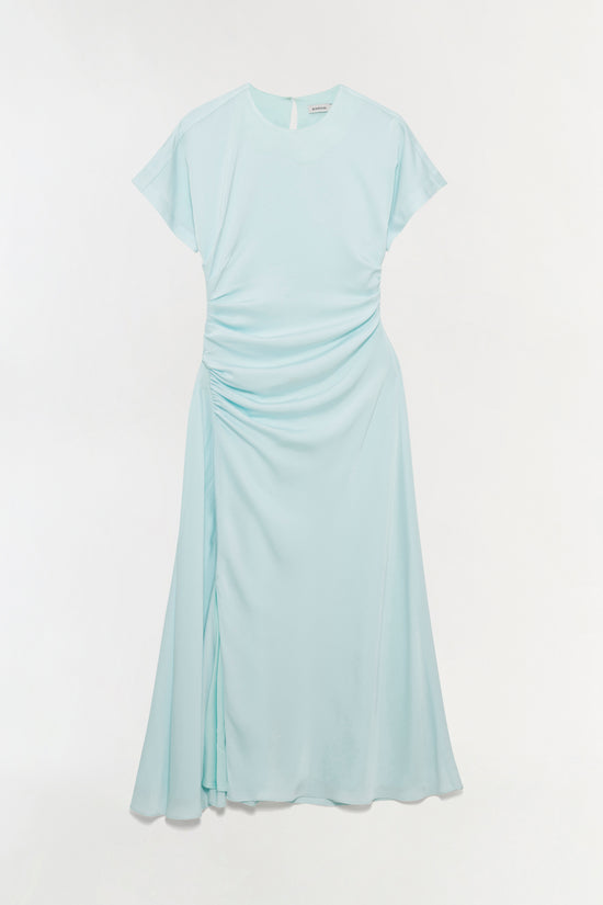 Marabella Draped Satin Midi Dress
