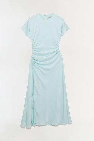 Marabella Draped Satin Midi Dress