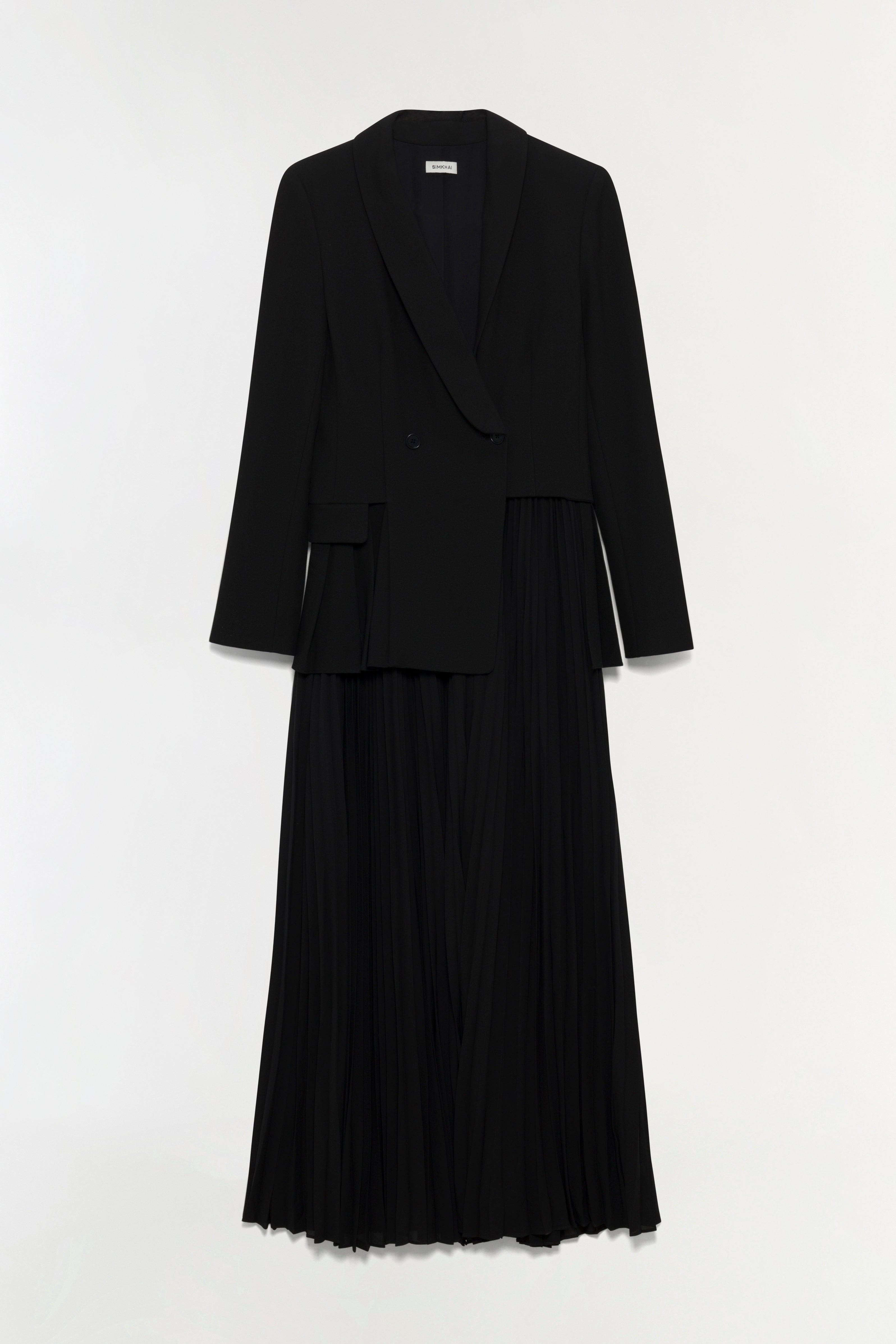 Alexandra Pleated Blazer Midi Dress SIMKHAI Alexandra Pleated Blazer Midi Dress SIMKHAI
