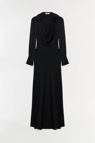 Adelle Draped Satin Gown