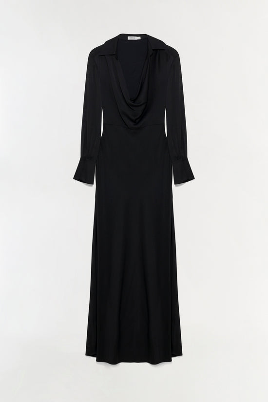 Adelle Draped Satin Gown