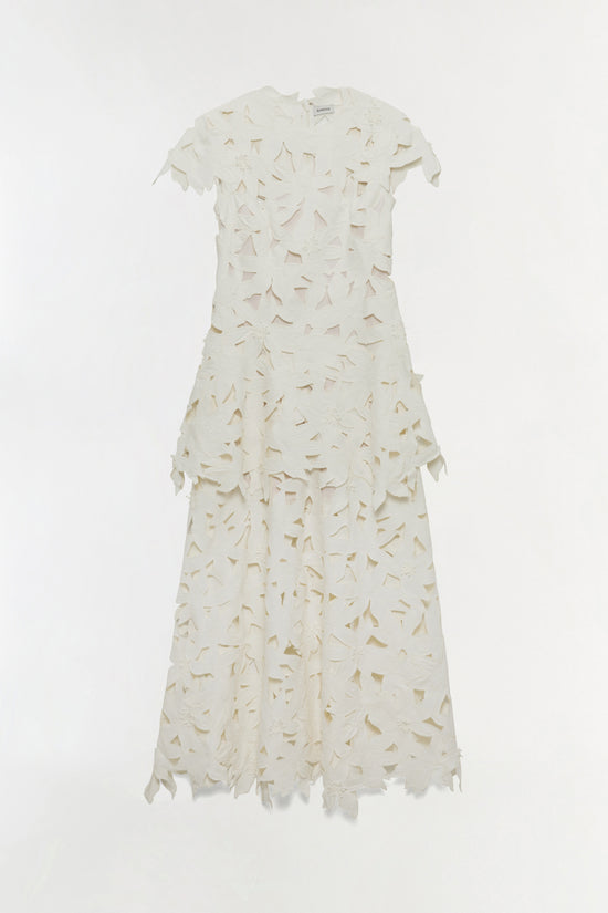 Neve Embroidered Cotton Midi Dress