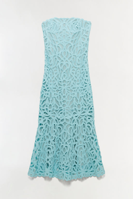 Clairis Lace Bustier Midi Dress