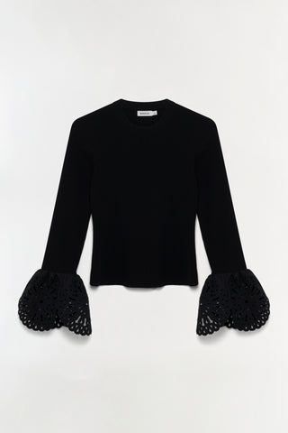 Elyse Embroidered Knit Top