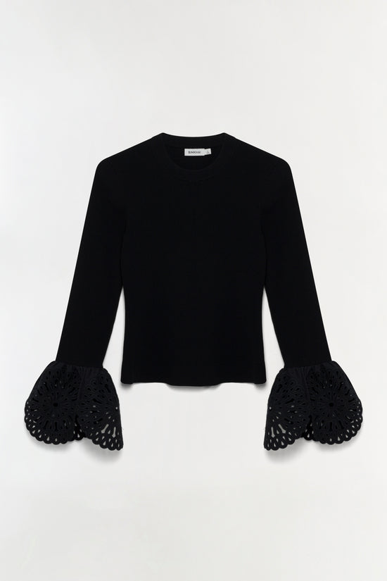 Elyse Embroidered Knit Top