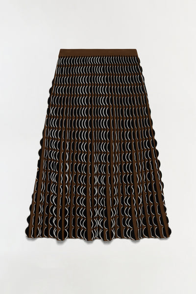 Ike Scalloped Compact Knit Midi Skirt – SIMKHAI