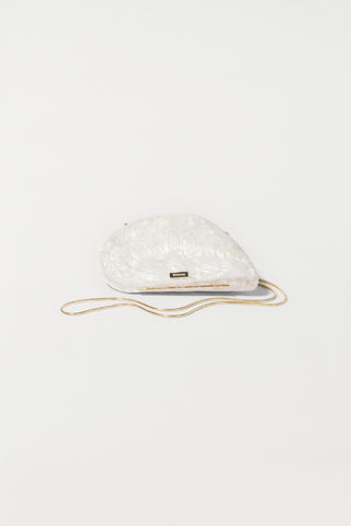 Bridget Pearl Oyster Clutch