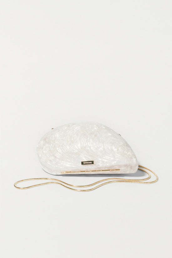 Bridget Pearl Oyster Clutch