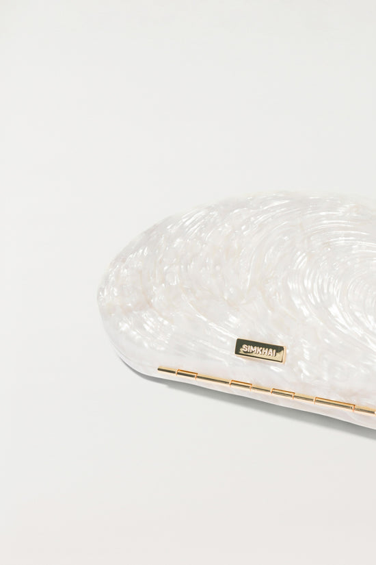Bridget Pearl Oyster Clutch