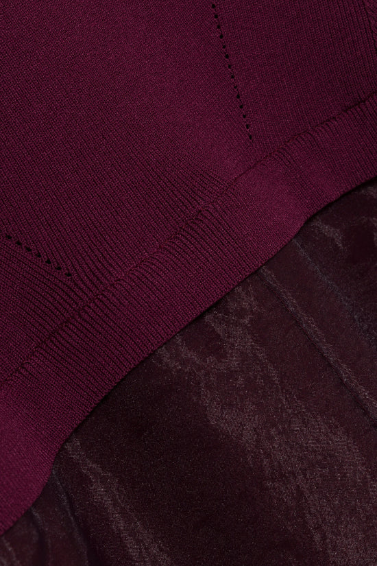 Maril Knit Organza Midi Dress