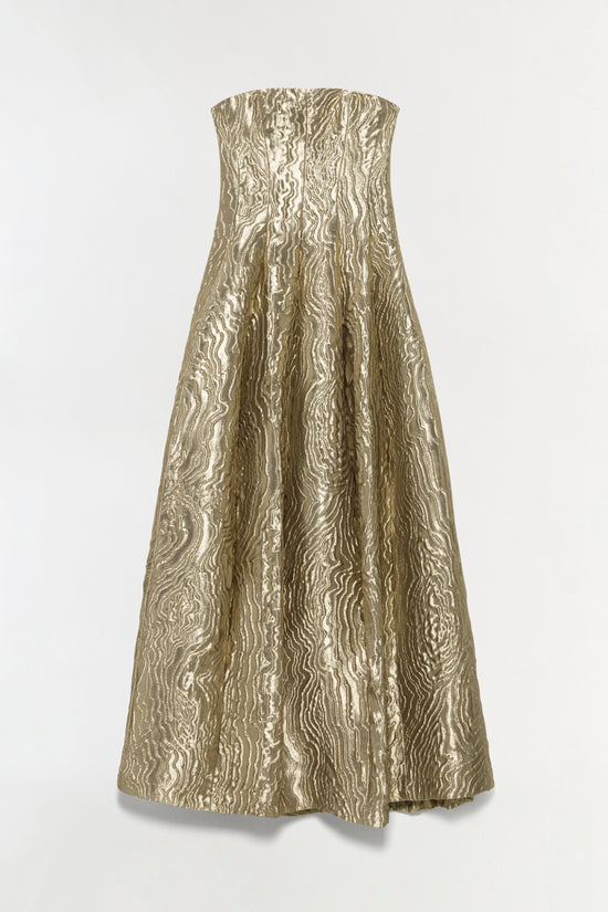 Celeste Metallic Jacquard Gown