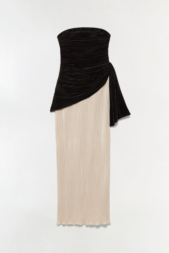 Laia Plisse Bustier Gown