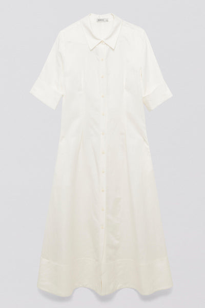 Claudine Shirt Midi Dress - White | SIMKHAI
