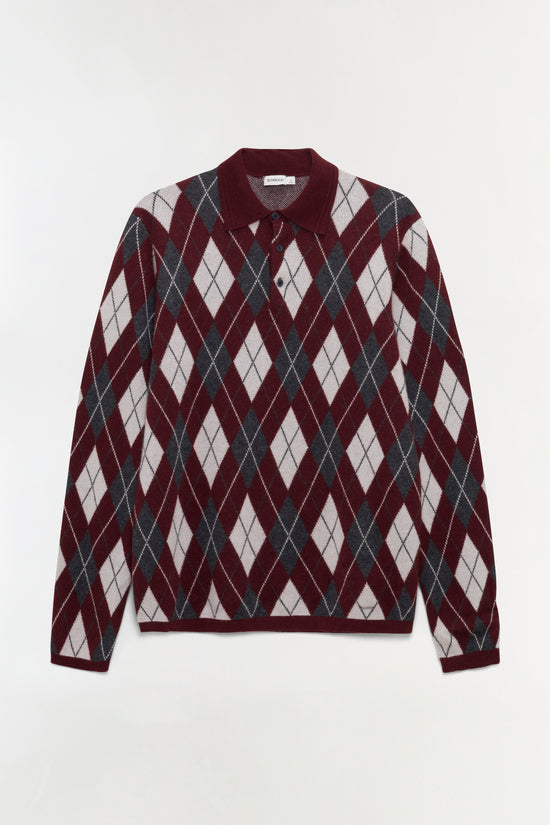 Callum Cashmere Argyle Polo