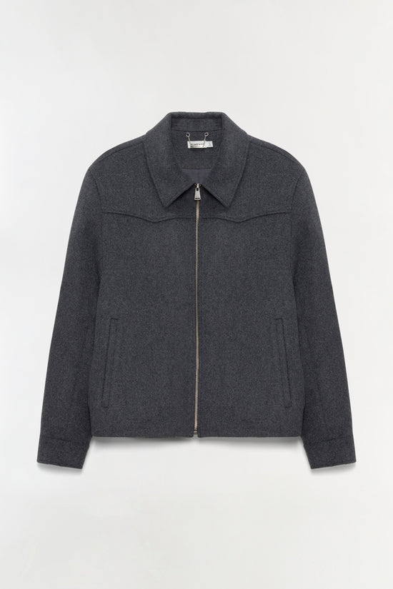 Sterling Zip Front Wool Jacket