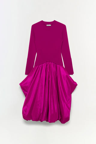 Kenlie Taffeta Knit Midi Dress