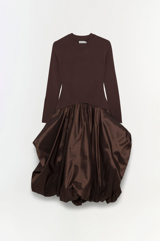 Kenlie Taffeta Knit Midi Dress