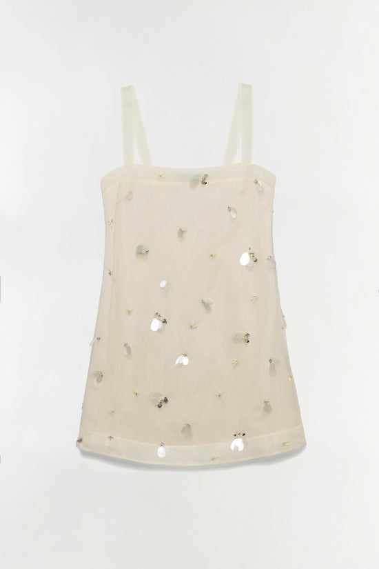 Sumi Embellished Organza Mini Dress