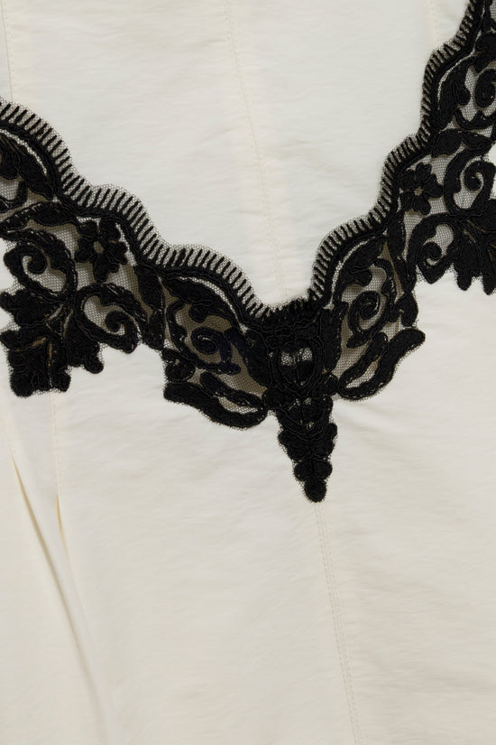 Minna Cotton Faille Lace Mini Dress