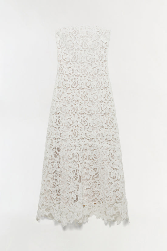 Sera Floral Raffia Bustier Midi Dress