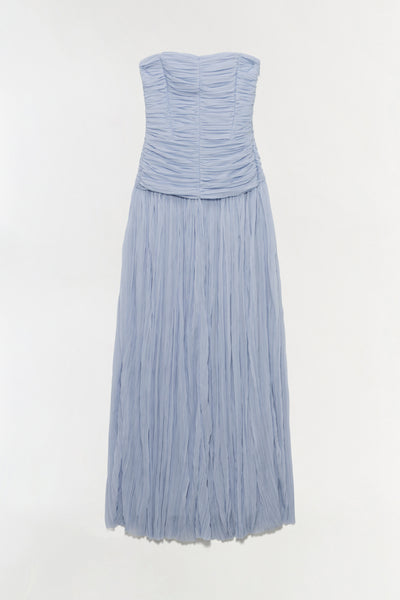 anuke Cupin Knit Bustier アイスブルー Danielle Crinkle Jersey Bustier Gown – SIMKHAI