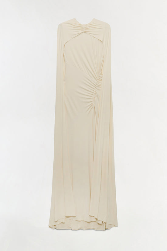Demi Draped Jersey Cape Gown