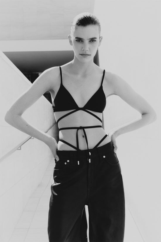 Waldon Leather Curved Leg Pant